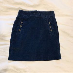 Banana Republic navy corduroy mini skirt